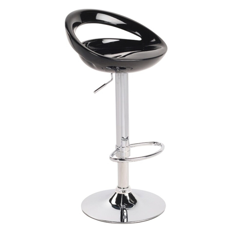 Half Moon Adjustable Breakfast Bar Stool - Black Black