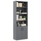 image 1 of COSTWAY 178 CM Bookcase 6-tier Modern Style Storage Grey Grey