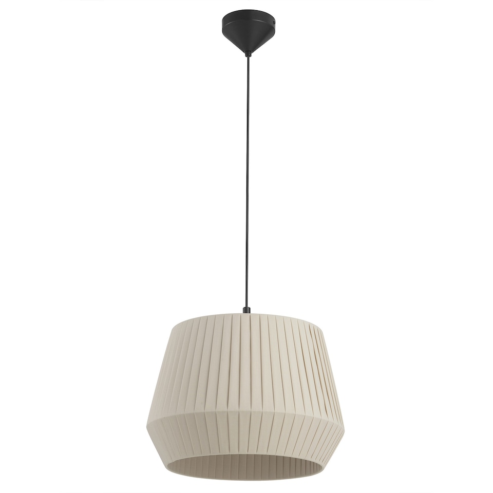 image 1 of Nordlux Dicte Indoor Pendant Light Brown Textile E27 Hand Pleated - Mains Powered, IP20