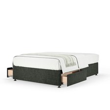 Memory Maestro Memory Foam Charcoal Linen 2 Drawer Divan Set Small Single