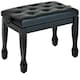 image 1 of HOMCOM Faux Leather Piano Stool Height Adjustable Seat Keyboard Bench Black