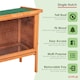 image 10 of Oypla Single Rabbit Hutch 820x390x700mm