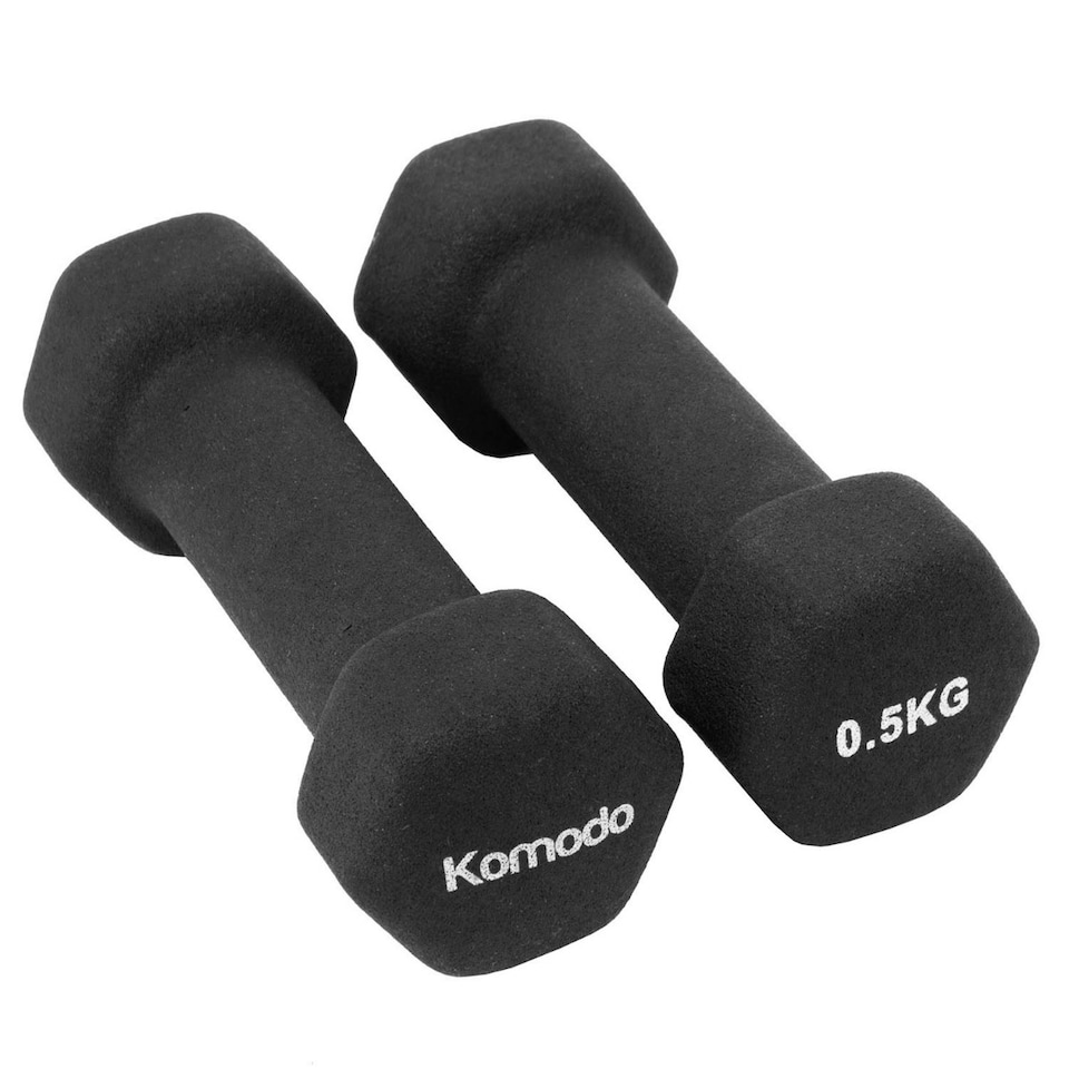 image 1 of Komodo 2x 0.5kg Neoprene Dumbbells