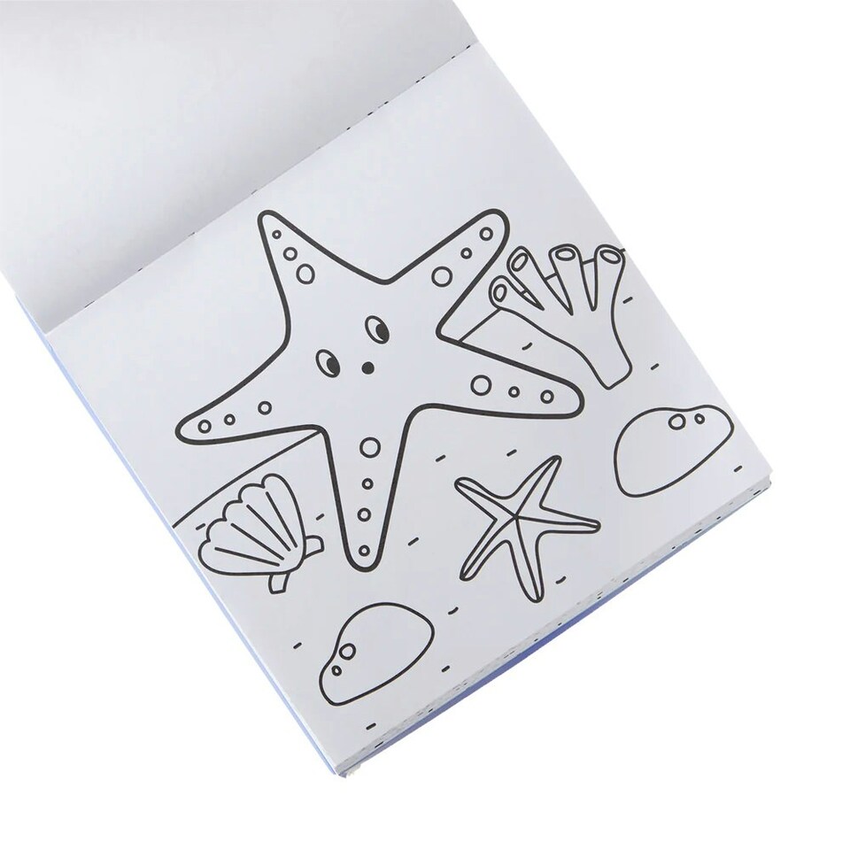 image 1 of Ooly Carry Along Crayon & Colouring Book Set Sea Life Blue