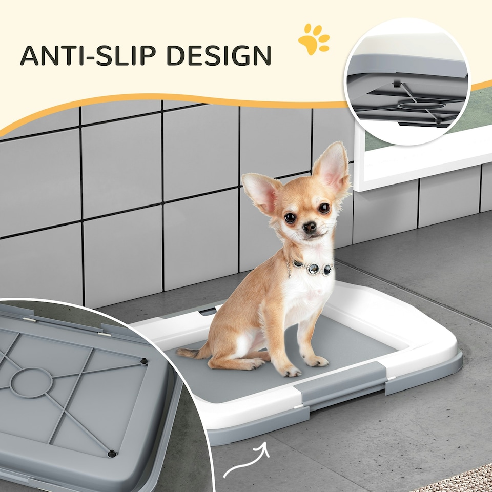 image 1 of PawHut Dog Toilet Tray, Dog Litter Tray for Training Dogs, 63 x 49 x 6cm