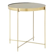 Allure Black Mirror Low Side Table Black