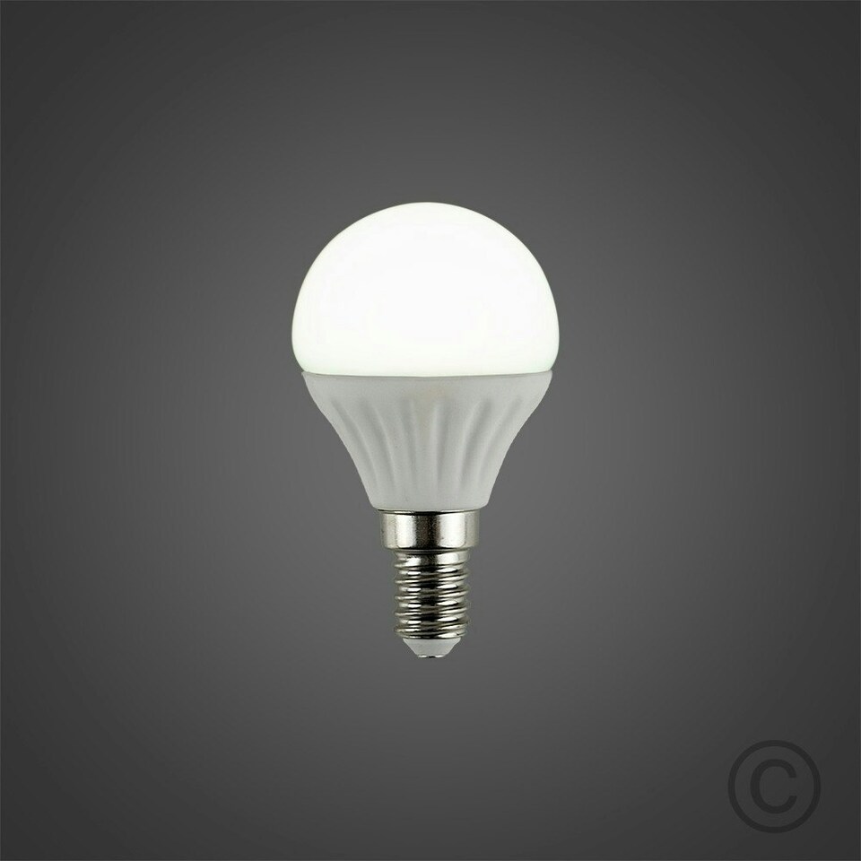image 1 of ValueLights 10 Pack E14 White Plastic Golfball LED 4W Cool White 6500K 400lm Light Bulb