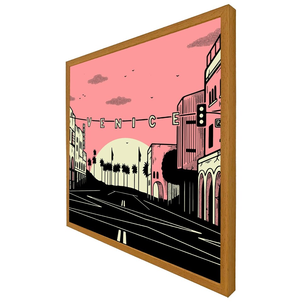 image 1 of Venice cali sunset (Picutre Frame) Black | S