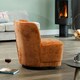 image 3 of Camarillo Swivel Base Fabric Accent Chair - Orange