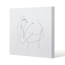line art hug (Canvas Print) 127 x 127 x 4cm