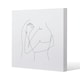 image 1 of line art hug (Canvas Print) 127 x 127 x 4cm