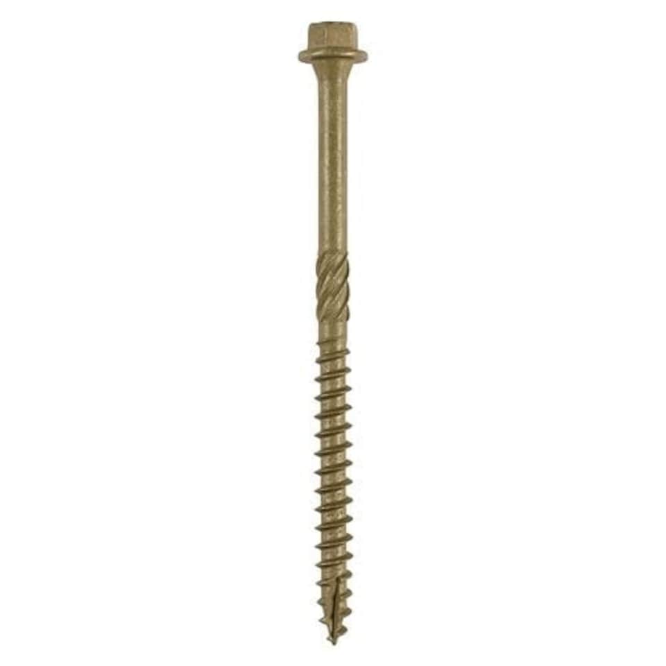 image 1 of Timco - Timber Frame Construction & Landscaping Screws - Hex - Exterior - Green Organic (Size 6.7 x 87 - 50 Pieces)