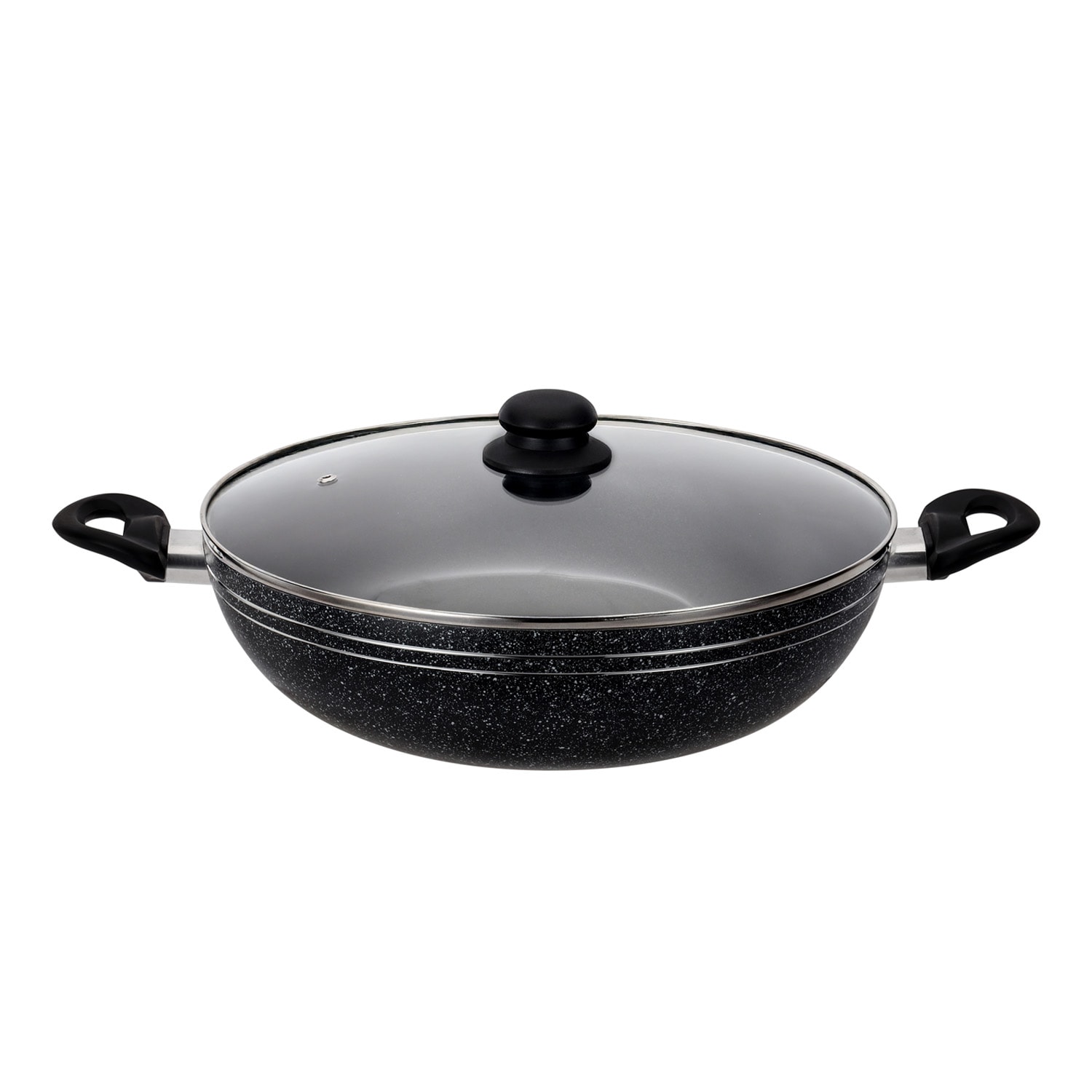 Royalford 32cm Aluminium Wok Pan Non-Stick Induction Safe Frying Pan
