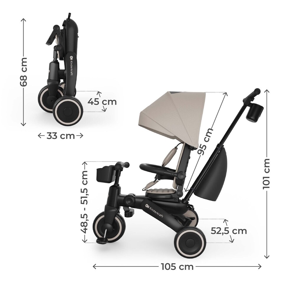 image 1 of Kinderkraft JAZZ 3 Tricycle | Cream | Beige