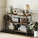 image 5 of HOMCOM Industrial Console Table with 3-Tier Storage Shelves Rustic Brown | Brown