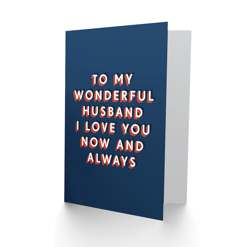 image 1 of Wonderful Love You Now And Always Sincere For Him Husband Birthday Card
