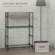 image 7 of HOMCOM Bedroom Chest of Drawers 4 Drawer Dresser w/ Shelf, Grey Wood Effect