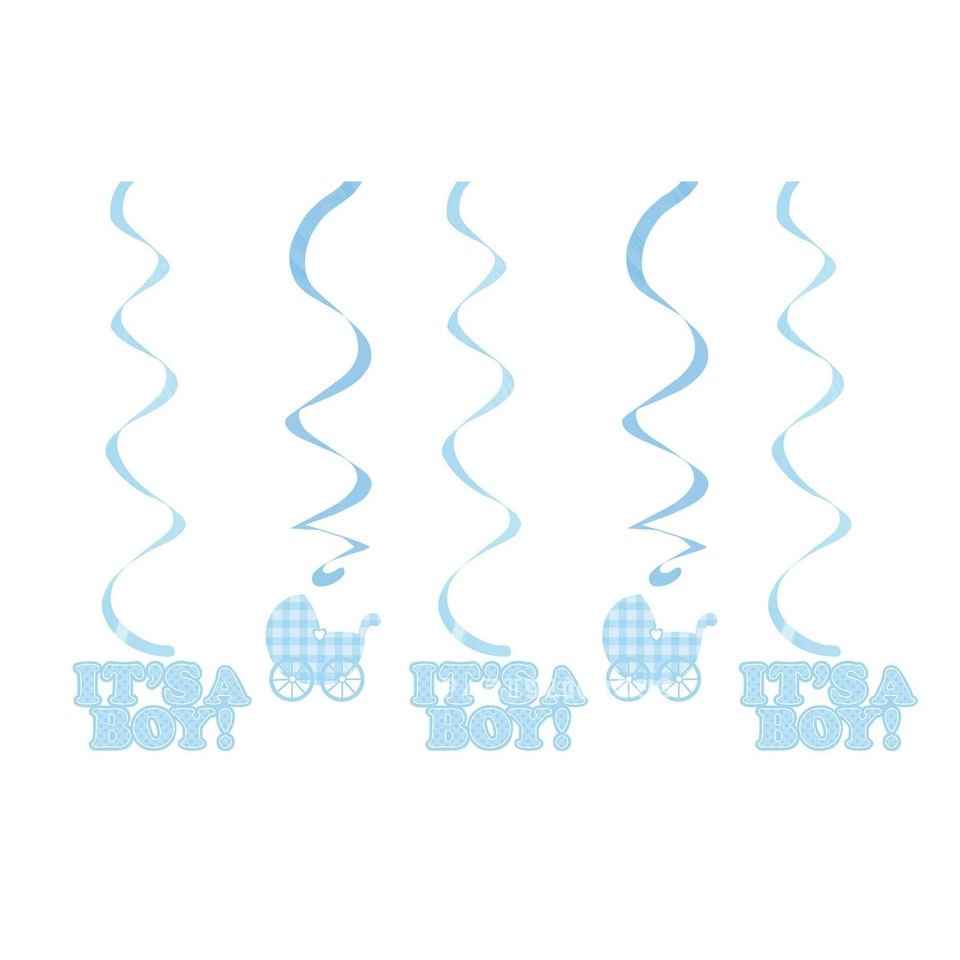 Creative Party Dizzy Danglers Baby Shower Hanging Decoration - Blue - One Size