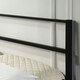 image 3 of Baldock Modern Style Black Metal Bed Frame (Double)