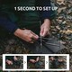 image 3 of Portable Folding Table | Black | Black | Small