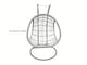 image 4 of Fimous Rattan Hammock Garden Two Seater Hanging Egg Chair Indoor Outdoor Patio Furniture with Grey Cushion