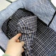 image 4 of Pet Stroller Dog Cat Puppy Pram Pushchair Travel Cart Jogging Buggy Carrier (Blue Tartan with Cover)
