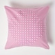 image 1 of Homescapes Cotton Plain Pink and Polka Dots Cushion Cover - 60 x 60 cm | Pink | Pink | 60 x 60 cm