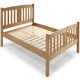image 3 of 4ft6 Double Antique honey pine,wood,wooden,solid slatts,bed frame.
