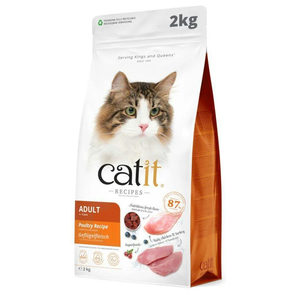 Catit Recipes Adult Poultry Dry Cat Food 2kg