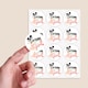 image 2 of Team Girl Bunny Gender Reveal Round Stickers 60mm - Sheet of 12