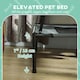 image 6 of PawHut 92cm Elevated Dog Bed Cooling Raised Pet Cot UV Protection Canopy Grey