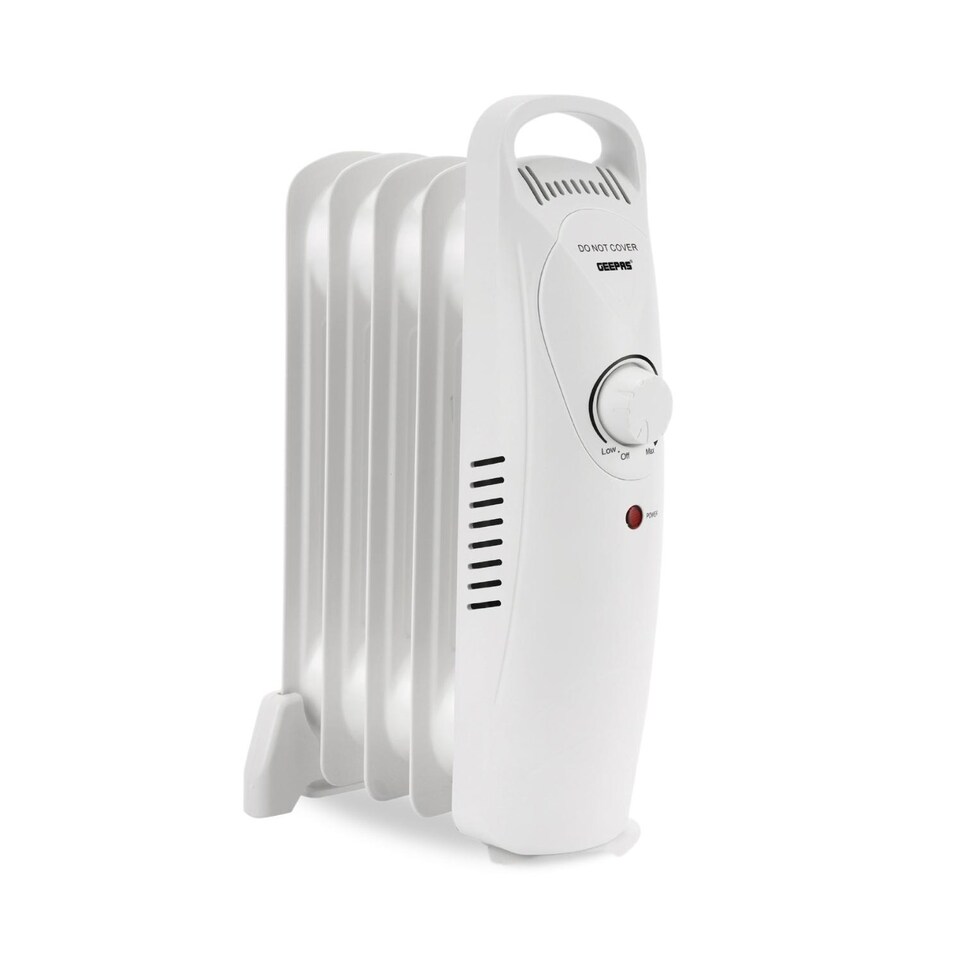 image 1 of GEEPAS 5 Fin Oil Filled Radiator Heater 450W White