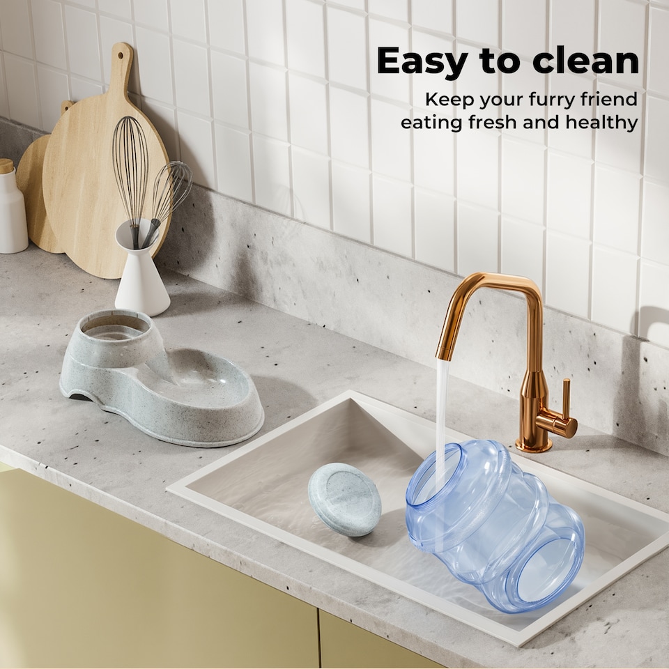 image 1 of Skylos Automatic Pet Food Feeder 3.5L Plastic Dispenser Station for Cat and Dog