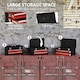 image 4 of DURHAND Lockable 2 Drawer Tool Chest with Ball Bearing Slide Drawers Black Black | Red
