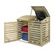 image 2 of Rowlinson Timber Single Bin Store With Box Store Brown
