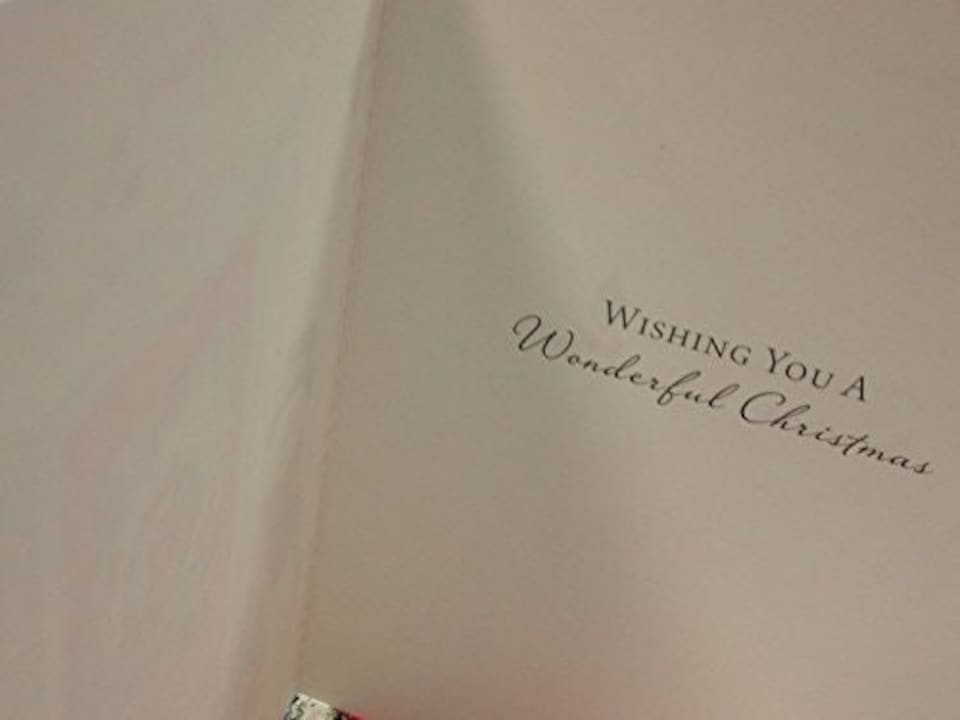 image 1 of Pack of 6 'Snowman At Red Door' Design Christmas Greeting Cards