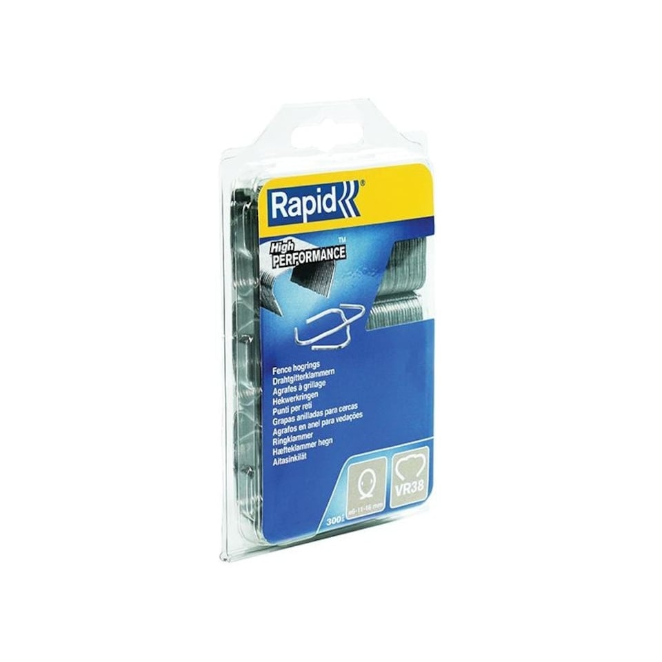 Rapid Vr38 Light Hog Rings Pack 300 - Multi Colour - One Size