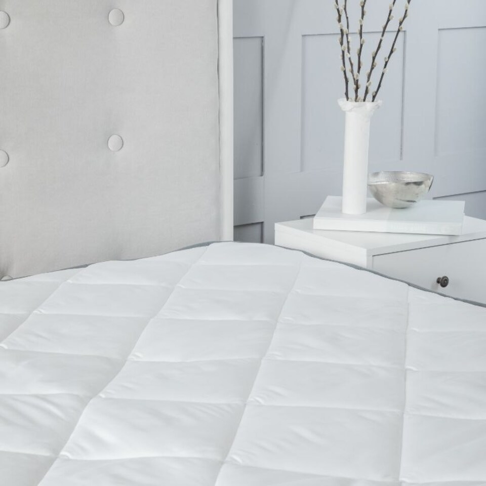 image 1 of 2.5CM Microfibre Soft Touch 1 Inch Mattress Topper White | Super King