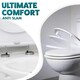 image 7 of Marco Paul White Plastic Oval Toilet Seat 18"