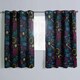 image 1 of OHS Kids Gaming Print Blackout Lined Eyelet Curtains, 66x54" - Black