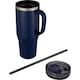 image 3 of Melbourne 1200ml Mug With Straw - Navy - One Size