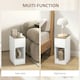 image 10 of HOMCOM Bedside Tables Set of 2, Nightstands for Bedroom, Living Room, White