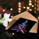image 4 of Neon on Black Colourful Tree Light Painting Blank For Him Or Her Art Christmas Card