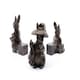 image 1 of Beatrix Potter Bronze Benjamin Bunny Plant Pot Feet - Set of 3 - L6 x W7 x H11 cm Brown