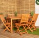 image 2 of Outdoor 6 Person Rectangular Wooden Garden Patio Dining Table Chairs Set