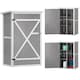 image 1 of Outsunny Wooden Garden Shed, Outdoor Storage Small Shed with 2 Shelves, Sloped Roof and Bolt Latch, Compact Utility Tool Cabinet Organiser for Yard Patio Garage, 75 x 56 x 115 cm, Grey
