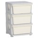 image 1 of HOMCOM Kids Storage Units with Drawers Chest Dresser Tower | Cream | 37 x 37 x 56.5 cm