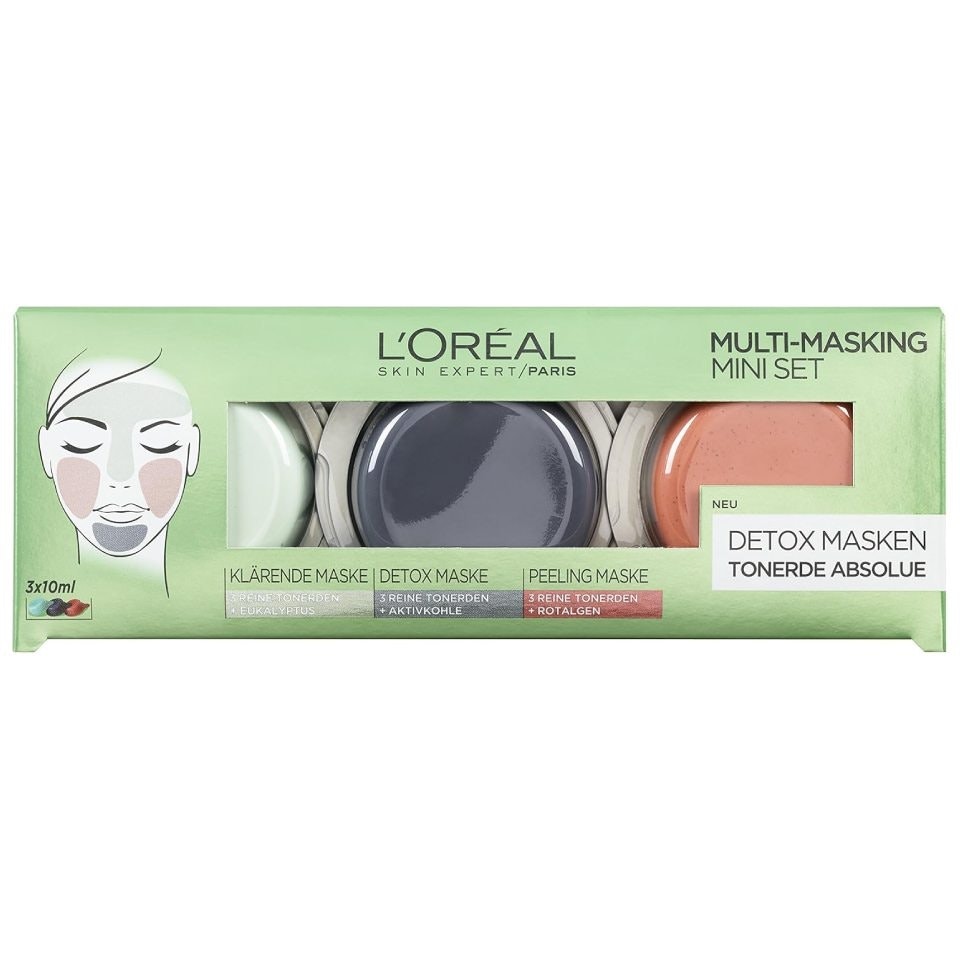L'Oreal Pure Clay Multi-Masking Face Mask Play Kit 3 x 10ml