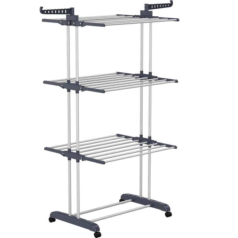 image 1 of Gr8 Home Large Tower Clothes Airer 3 Tier Folding Drying Rack Towel Dryer Laundry Horse