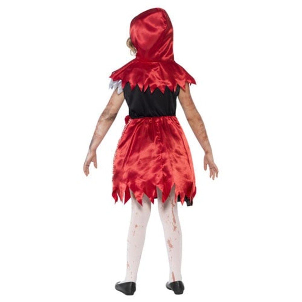 image 1 of Zombie Miss Hood Girls Fancy Dress Costume Kids Medium - Age 7-9